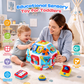 Yexmas 26-in-1 Montessori Baby Busy Cube, Toddler Activity Cube, Sensory Activity Toys for Toddlers, Early Educational Toys, Birthday Christmas Gift for Boys Girls