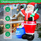 Yexmas 8FT Christmas Inflatable Santa Claus with Big Gift Bag and Christmas Tree Outdoor Decorations,Built-in LED Light,Blow Up Xmas inflatables for Front Back Yard Garden Lawn