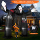 Yexmas 10FT Halloween Inflatable Archway Outdoor Decoration，Ghost Castle Inflatable Archway Blow Up with Spooky Face Scary and Build-in LED, Large Halloween Decor for Party Yard Garden Lawn