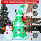 Yexmas 7.2FT Large Outdoor Inflatable Christmas Tree with Santa Claus and Snowman, Built-in LED Lights, Blow Up Xmas Decoration for Yard, Garden, Lawn, Holiday Party