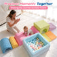 Yexmas 8-Piece Toddlers Climbing Toys, Soft Foam Climbing Blocks with Ball Pit, Kids Indoor Climbing Crawling Activity Soft Play Set