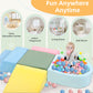 Lookfly 5-Piece Climbing Toys for Toddlers, Soft Foam Blocks with Ball Pit, Indoor Play Gym Set Baby Gift for toddlers 1–3