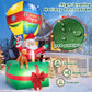 Yexmas 9FT Inflatable Christmas Santa Claus in Hot Air Balloon,Outdoor Holiday Decoration with LED Lights for Yard Lawn Garden