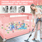 Babyeap Baby Playpen With Mat,50"x50"Play Pen for Babies and Toddlers,Play Yard With Gate for Indoor Outdoor,Pink