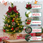Yexmas 2PCS Pre-lit Artificial Mini Christmas Tree,24 Inch Small Tabletop Xmas Tree for Indoor Outdoor Christmas Decor
