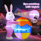 Yexmas 6ft Easter Inflatables,Blow Up Yard Outdoor Decoration with LED Lights Bunny Decorations with Egg for Lawn Garden Holiday Party