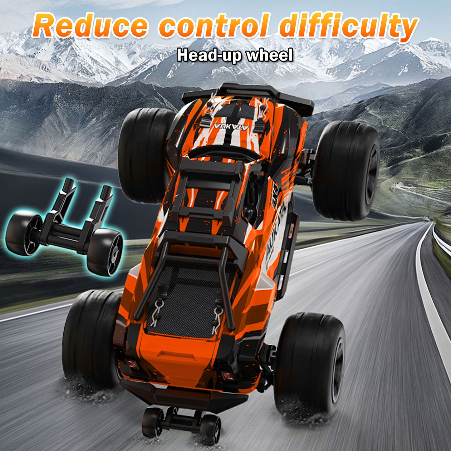 Yexmas 1:16 High-Speed RC Car,40KM/H All Terrain Remote Control Car,2 Batteries Gifts Toys for Kids Adults