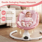 Babyeap Baby Swing for Infants, Electric Swing with Remote Control,5 Sway Speeds,Built-In Music,Pink