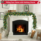 Yexmas 9ft Large Christmas Garland, Multi-Purpose Xmas Wreath with 90 LED Lights, Battery Operated