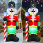 Yexmas 8FT Christmas Inflatable Nutcracker Soldier Outdoor Decor with Large Blow Up Soldier with LED Lights for Yard,Garden,Lawn