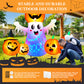 Yexmas 9.4ft Halloween Inflatable Pumpkins Outdoor Decor with Black Cat Tombstone and Spectre,Built-in LED Lights,for Halloween Party,Yard,Garden,Lawn