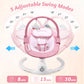 Babyeap Baby Swing for Infants,Electric Swing for Baby with Remote Control, 5 Speeds,Built-In Sounds,Pink