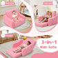Babyeap 3-in-1 Kids Sofa,Toddler Sofa Bed Fold Out,Comfy Kids Couch,Convertible Baby Chair for Girls and Boys,Pink