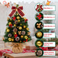 Yexmas 2PCS Pre-lit Artificial Mini Christmas Tree,24 Inch Small Tabletop Xmas Tree for Indoor Outdoor Christmas Decor