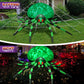 8FT Halloween Inflatables Outdoor Decorations Giant Spider Decorations with LED Lights and Air Pump Blow up Inflatable Green