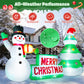 Yexmas 9FT Christmas Inflatable Snowman with Tree, Blow Up Outdoor Yard Decoration with Built-in LED Light for Yard Gardern Lawn