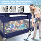 Babyeap Baby Playpen With Mat,50"x50"Play Pen for Babies and Toddlers,Play Yard With Gate for Indoor Outdoor,Navy Blue