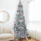 Lookfly 7.5FT Pop-Up Artificial Christmas Tree with 450LED Lights,White Prelit Christmas Tree with Foldable Base
