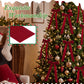 Yexmas 12pcs Burgundy Velvet Christmas Bows, Ribbon Bows Xmas Ornaments for Christmas Tree Home Party Staircase Door Wreath Garland Holiday Decor