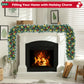 Yexmas 9ft Large Christmas Garland, Multi-Purpose Xmas Wreath with 45 LED Lights, Decorated with Pinecones, Berry Clusters, Battery Operated
