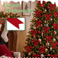 Yexmas 24pcs Burgundy Velvet Christmas Bows, Xmas Ribbon Bows Ornaments for Christmas Tree, Gift Wrapping,Crafts,Party, Wreath Garland Holiday Decor