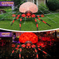 8FT Halloween Inflatables Outdoor Decorations Giant Spider Decorations with LED Lights and Air Pump Blow up Inflatable Red