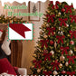 Yexmas 24pcs Burgundy Velvet Christmas Bows, Xmas Ribbon Bows Ornaments for Christmas Tree, Gift Wrapping,Crafts,Party, Wreath Garland Holiday Decor