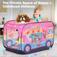 Yexmas Ice Cream Car Pop Up Tent with Carrying Case, Playhouse Indoor and Outdoor Kids Play Tent for Boys and Girls Children 3+ Years Gift