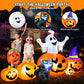 Yexmas 8FT Halloween Inflatable Decoration with Ghost, Black Cat and Pumpkins,Built-in LED Lights, Blow Up Halloween Yard Decor for Indoor/Outdoor Party,Yard, Lawn