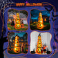 Yexmas 10ft Halloween Inflatable Pumpkins Outdoor Decor with Black Cat Tombstone and Spectre,Built-in LED Lights,for Halloween Party,Yard,Garden,Lawn