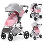 babyeap 2 in 1 Baby Stroller,Foldable Lightweight Carriage Reversible Bassinet Pram for Toddler,Travel Stroller with with Cup Holder、Storage Bag