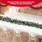 Yexmas 9ft Large Christmas Garland, Multi-Purpose Xmas Wreath with 45 LED Lights, Decorated with Pinecones, Berry Clusters, Battery Operated