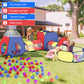 Yexmas 5 in 1 Kids Play Tent and Tunnels - Ball Pit for Toddlers, Basketball Hoop, 2 Crawl Tunnels, 2Pop-Up Playhouses Tent Set for Boys Girls Kids(No Ball)