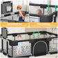 babyeap Baby Playpen,73 Inch Extra Large Baby Playard,Playpen for Babies and Toddlers With Basketball Hoop,Children Kids Play Fence for Indoors Outdoors,Black 2