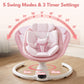 Babyeap Baby Swing for Infants, Electric Swing with Remote Control,5 Sway Speeds,Built-In Music,Pink