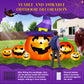 Yexmas 7.5FT Halloween Inflatable Pumpkin,Halloween Blow Ups with Witch Hat for Party Yard, Garden, Lawn, Indoor Outdoor Halloween Decor