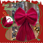Yexmas 70×20 Inch Giant Velvet Christmas Bows, Big Burgundy Bows Tree Topper Ribbon Hanging Bows Decor for Holiday Front Door Wall Party Wreath Garland Crafts Xmas Decoration