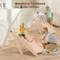 Lookfly 9 in1 Pikler Triangle Set Foldable Baby Climbing Toys for Toddlers 1-6 Inside with Ramp Seesaw,Toddler Climbing Toys Indoor Baby Gift