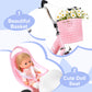 Enjoyrun 16" Kids Bike,Girls Bike with Training Wheels,Basket and Doll Seat,Bicycle for Children Ages 5-8,Pink