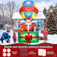 Yexmas 9FT Inflatable Christmas Santa Claus in Hot Air Balloon,Outdoor Holiday Decoration with LED Lights for Yard Lawn Garden