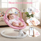 Babyeap Baby Swing for Infants,Electric Swing for Baby with Remote Control, 5 Speeds,Built-In Sounds,Pink