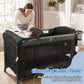 Babyeap 7-in-1 Baby Bassinet with Playard and Bedside Sleeper, Changing Table, Toy Bar, Extra Large Storage Bag, Travel Crib for Newborns and Infants, Black