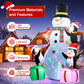 LOOKFLY 8 ft Giant Christmas Snowman Inflatable Outdoor Decoration with Build-in Multicolor LEDs, Blow Up Inflatables for Xmas Party Garden Patio Lawn