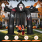 Yexmas 10FT Halloween Inflatable Archway Outdoor Decoration，Ghost Castle Inflatable Archway Blow Up with Spooky Face Scary and Build-in LED, Large Halloween Decor for Party Yard Garden Lawn
