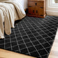 CozyDesg Shag Area Rugs,4'x6' Soft Fluffy Shaggy Carpet for Living Room,Large Rug for Bedroom Dining Room Home Decor Room Decor,Black & White