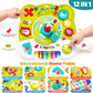 Yexmas 12-in-1 Baby Activity Table, Musical Learning Table for Toddlers, Baby Activity Center, Montessori Educational Interactive Toys with Lights and Music for Boys Girls Gifts