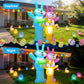 Yexmas 6FT Easter Inflatable Bunny Outdoor Decorations,Colorful Blow-Up Rabbit Family with Built-in LED Lights,Easter Decor for Yard Garden Lawn