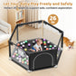 babyeap 50 Inch Baby Playpen,Fence Baby Play Yard for Indoors Outdoors,Hexagonal Toddler Playpen,Black