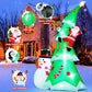 Yexmas 7.2FT Large Outdoor Inflatable Christmas Tree with Santa Claus and Snowman, Built-in LED Lights, Blow Up Xmas Decoration for Yard, Garden, Lawn, Holiday Party