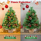 Yexmas 2PCS Pre-lit Artificial Mini Christmas Tree,30 Inch Small Tabletop Xmas Tree for Indoor Outdoor Christmas Decor